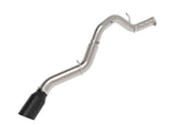 Large Bore-HD 5 Inch 409 Stainless Steel Dpf-Back Exhaust System w/Black Tip GM Diesel Trucks 24-26 V8-6.6L (td) L5P aFe Power