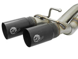 Rebel Series 3 Inch Cat-Back Exhaust System w/ Dual Mid-Side Exit Black Tips Toyota Tacoma 16-23 V6-3.5L aFe Power