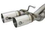 Rebel Series 3 Inch Cat-Back Exhaust System w/ Dual Mid-Side Exit Polished Tips Toyota Tacoma 16-23 V6-3.5L aFe Power