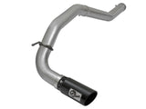Large Bore-HD 4 Inch Dpf-Back Stainless Steel Exhaust System w/Black Tip Nissan Titan Xd 16-19 V8-5.0L (td) aFe Power