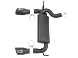 Rebel Series 2-1/2 Inch 409 Stainless Steel Axle-Back Exhaust System w/ Black Tips Jeep Wrangler (JK) 07-18 V6-3.6L/3.8L aFe Power