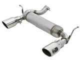 Rebel Series 2-1/2 Inch 409 Stainless Steel Axle-Back Exhaust w/ Polished Tips Jeep Wrangler (JK) 07-18 V6-3.6L/3.8L aFe Power