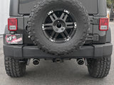 Rebel Series 2-1/2 Inch 409 Stainless Steel Axle-Back Exhaust w/ Polished Tips Jeep Wrangler (JK) 07-18 V6-3.6L/3.8L aFe Power
