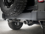 Rebel Series 2-1/2 Inch 409 Stainless Steel Axle-Back Exhaust w/ Polished Tips Jeep Wrangler (JK) 07-18 V6-3.6L/3.8L aFe Power