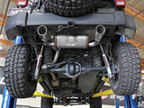 Rebel Series 2-1/2 Inch 409 Stainless Steel Axle-Back Exhaust w/ Polished Tips Jeep Wrangler (JK) 07-18 V6-3.6L/3.8L aFe Power