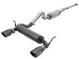 Rebel Series 2-1/2 Inch 409 Stainless Steel Cat-Back Exhaust System w/ Black Tips Jeep Wrangler (JK) 07-18 V6-3.6L/3.8L aFe Power