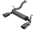 Rebel Series 2-1/2 Inch 409 Stainless Steel Axle-Back Exhaust System w/ Black Tips Jeep Wrangler (Jl) 18-26 L4-2.0L (t)/V6-3.6L aFe Power