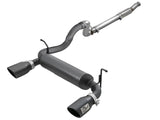 Rebel Series 3 Inch to 2-1/2 Inch 409 Stainless Steel Cat-Back Exhaust w/ Black Tip Jeep Wrangler (Jl) 18-26 L4-2.0L (t) aFe Power