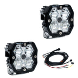 Squadron 2.0 Pro Black LED Auxiliary Light Pod Pair Universal Clear Baja Designs