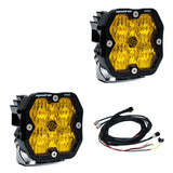 Squadron 2.0 Pro Black LED Auxiliary Light Pod Pair Universal Baja Amber Baja Designs