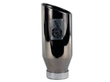 Mach Force-Xp 409 Stainless Steel Clamp-on Exhaust Tip Black Chrome 4 Inch Inlet x 6 Inch Outlet x 15 Inch L aFe Power