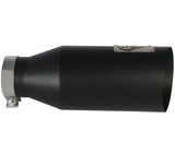 Mach Force-Xp 409 Stainless Steel Clamp-on Exhaust Tip Black 4 Inch Inlet x 7 Inch Outlet x 18 Inch L aFe Power