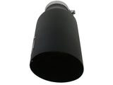 Mach Force-Xp 409 Stainless Steel Clamp-on Exhaust Tip Black 4 Inch Inlet x 7 Inch Outlet x 18 Inch L aFe Power