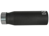 Mach Force-Xp 409 Stainless Steel Clamp-on Exhaust Tip Black 3 Inch Inlet x 4 Inch Outlet x 12 Inch L aFe Power