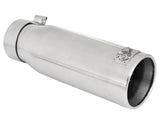 Mach Force-Xp 304 Stainless Steel Clamp-on Exhaust Tip Polished 3 Inch Inlet x 4 Inch Outlet x 12 Inch L Straight aFe Power