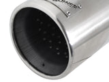 Mach Force-Xp 304 Stainless Steel Clamp-on Exhaust Tip Polished 3 Inch Inlet x 4 Inch Outlet x 12 Inch L Straight aFe Power