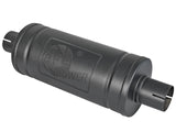 Mach Force-Xp 409 Stainless Steel Muffler w/ High-Temp Metallic Black finish 2-1/2 Inch ID Inlet & Outlet Center/Center 14 Inch L x 6 Inch Dia. aFe Power