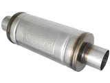 Mach Force-Xp 409 Stainless Steel Muffler 2-1/2 Inch ID Center/Center x 6 Inch Dia. x 14 Inch L - Round Body aFe Power