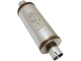 Mach Force-Xp 409 Stainless Steel Muffler 2-1/2 Inch ID Center/Center x 6 Inch Dia. x 14 Inch L - Round Body aFe Power