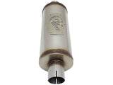 Mach Force-Xp 409 Stainless Steel Muffler 2-1/2 Inch ID Center/Center x 6 Inch Dia. x 14 Inch L - Round Body aFe Power