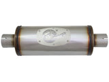 Mach Force-Xp 409 Stainless Steel Muffler 2-1/2 Inch ID Center/Center x 6 Inch Dia. x 14 Inch L - Round Body aFe Power