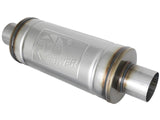 Mach Force-Xp 409 Stainless Steel Muffler 3 Inch ID Center/Center x 6 Inch Dia. x 14 Inch L - Round Body aFe Power