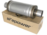 Mach Force-Xp 409 Stainless Steel Muffler 3 Inch ID Center/Center x 6 Inch Dia. x 14 Inch L - Round Body aFe Power