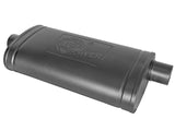 Mach Force-Xp 409 Stainless Steel Muffler w/ High-Temp Metallic Black finish 3 Inch ID Center/Offset x 11 Inch W x 5 Inch H x 22 Inch L - Oval Body - Black aFe Power