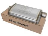 Mach Force-Xp 409 Stainless Steel Muffler 3 Inch ID Center/Offset x 11 Inch W x 5 Inch H x 22 Inch L - Oval Body aFe Power
