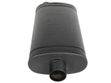 Mach Force-Xp 409 Stainless Steel Muffler w/ High-Temp Metallic Black finish 3 Inch ID Center/Offset x 11 Inch W x 5 Inch H x 22 Inch L - Oval Body - Black aFe Power