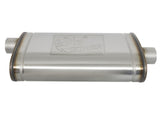 Mach Force-Xp 409 Stainless Steel Muffler 3 Inch ID Center/Offset x 11 Inch W x 5 Inch H x 22 Inch L - Oval Body aFe Power