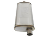 Mach Force-Xp 409 Stainless Steel Muffler 3 Inch ID Center/Offset x 11 Inch W x 5 Inch H x 22 Inch L - Oval Body aFe Power