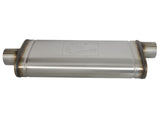 Mach Force-Xp 409 Stainless Steel Muffler 3 Inch ID Center/Offset x 9 Inch W x 4 Inch H x 22 Inch L - Oval Body aFe Power