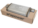 Mach Force-Xp 409 Stainless Steel Muffler 2-1/2 Inch ID Center/Offset x 9 Inch W x 4 Inch H x 18 Inch L - Oval Body aFe Power