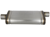 Mach Force-Xp 409 Stainless Steel Muffler 2-1/2 Inch ID Center/Offset x 9 Inch W x 4 Inch H x 18 Inch L - Oval Body aFe Power