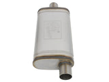 Mach Force-Xp 409 Stainless Steel Muffler 2-1/2 Inch ID Center/Offset x 9 Inch W x 4 Inch H x 18 Inch L - Oval Body aFe Power