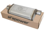 Mach Force-Xp 409 Stainless Steel Muffler 3 Inch ID Center/Offset x 9 Inch W x 4 Inch H x 18 Inch L- Oval Body aFe Power