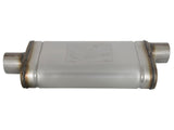 Mach Force-Xp 409 Stainless Steel Muffler 3 Inch ID Center/Offset x 9 Inch W x 4 Inch H x 18 Inch L- Oval Body aFe Power