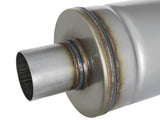 Mach Force-Xp 409 Stainless Steel Muffler 2-1/2 Inch ID Center/Center 18 Inch L x 6 Inch Dia - Round Body aFe Power