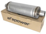 Mach Force-Xp 409 Stainless Steel Muffler 2-1/2 Inch ID Center/Center 18 Inch L x 6 Inch Dia - Round Body aFe Power