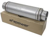 Atlas Aluminized Steel Muffler 5 Inch ID Center/Center x 7 Inch Dia. x 24 Inch L - Round Body aFe Power