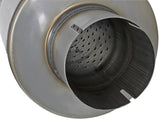 Mach Force-Xp 409 Stainless Steel Muffler 3-1/2 Inch ID Center/Center x 7 Inch Dia. x 24 Inch L - Round Body aFe Power