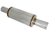 Atlas Aluminized Steel Muffler 3-1/2 Inch ID Center/Center x 7 Inch Dia. X 16 Inch L - Round Body aFe Power