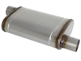 Mach Force-Xp 409 Stainless Steel Muffler 2-1/2 Inch ID Offset/Offset x 9 Inch W x 4 Inch H x 14 Inch L - Oval Body aFe Power