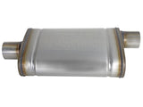 Mach Force-Xp 409 Stainless Steel Muffler 2-1/2 Inch ID Offset/Center x 9 Inch W x 4 Inch H x 14 Inch L - Oval Body aFe Power