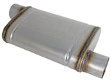 Mach Force-Xp 409 Stainless Steel Muffler 3 Inch ID Offset/Offset x 4 Inch H x 9 Inch W x 14 Inch L - Oval Body aFe Power