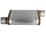 Mach Force-Xp 409 Stainless Steel Muffler 3 Inch ID Offset/Offset x 4 Inch H x 9 Inch W x 14 Inch L - Oval Body aFe Power