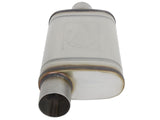 Mach Force-Xp 409 Stainless Steel Muffler 3 Inch ID Center/Offset x 4 Inch H x 9 Inch W x 14 Inch L - Oval Body aFe Power