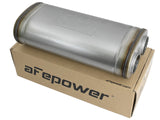 Mach Force-Xp 409 Stainless Steel Muffler 2-1/2 Inch ID Offset/Dual x 18 Inch L x 8 Inch W x 5 Inch H - Oval Body aFe Power