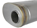 Mach Force-Xp 409 Stainless Steel Muffler 2-1/2 Inch ID Offset/Dual x 18 Inch L x 8 Inch W x 5 Inch H - Oval Body aFe Power